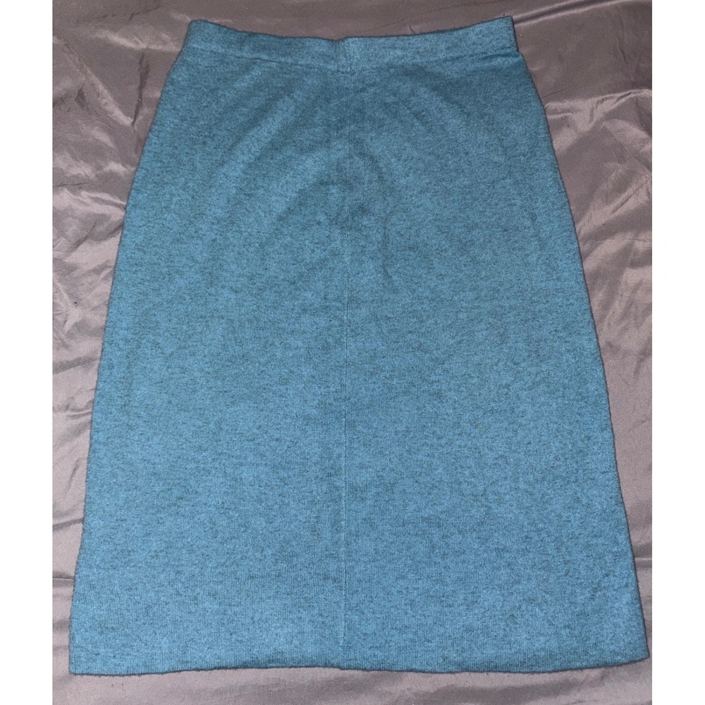 Lyle & Scott Hawick Scotland VTG Sky Blue 100% Cashmere Knee Length Pencil Skirt